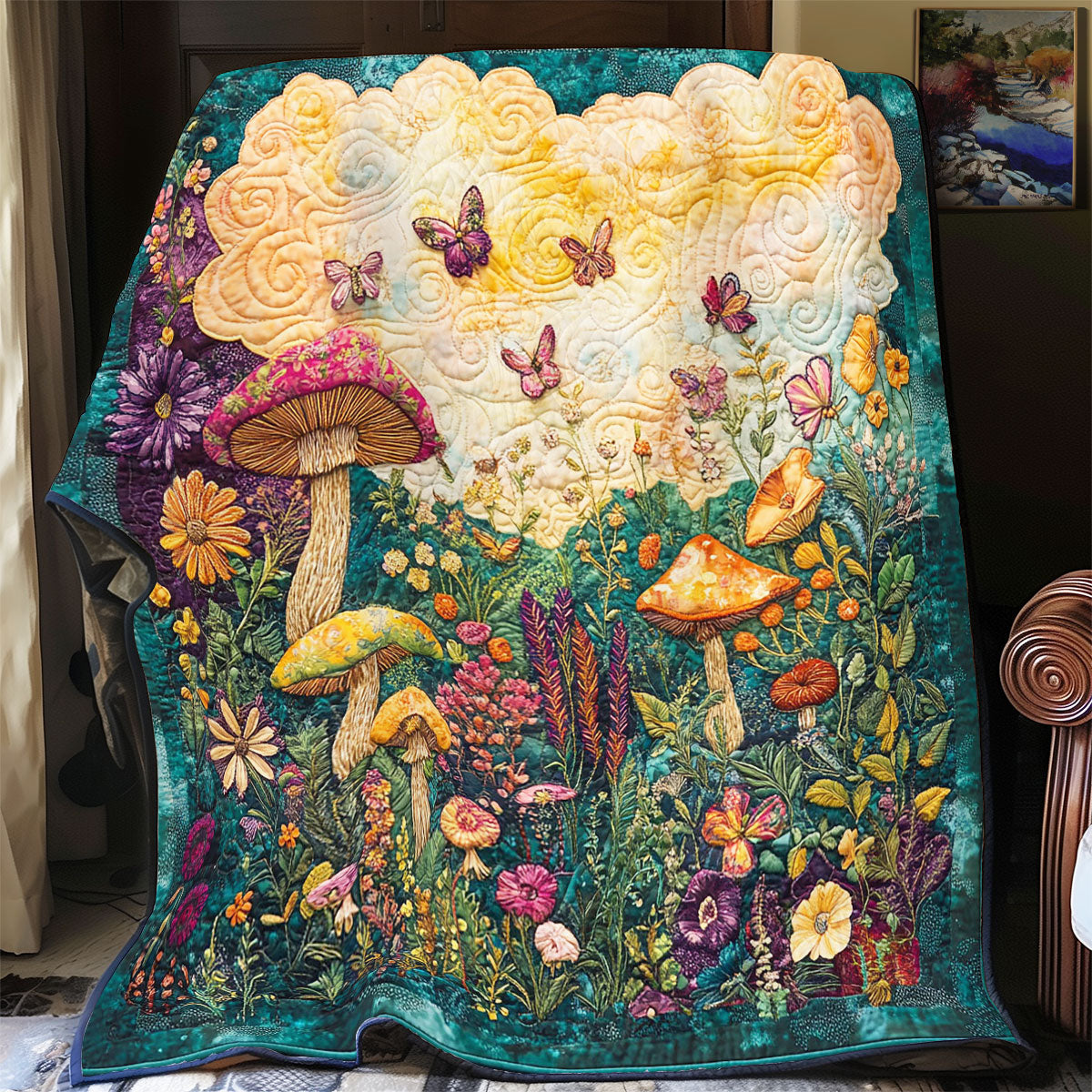 Mushroom Forest WY2103018CL Quilt