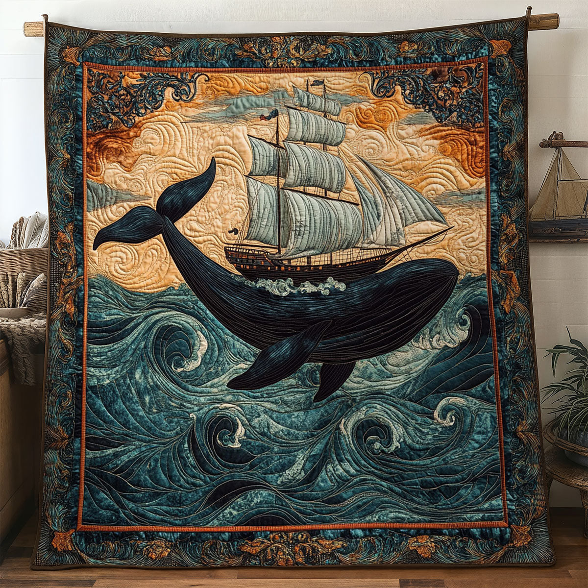 Sailing The Starwhale WN1607023CL Quilt