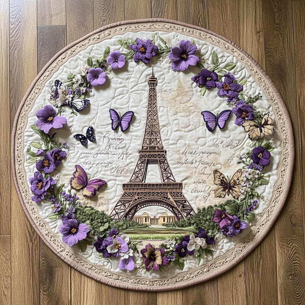Eiffel Serene WN2204014CL Quilted Round Mat