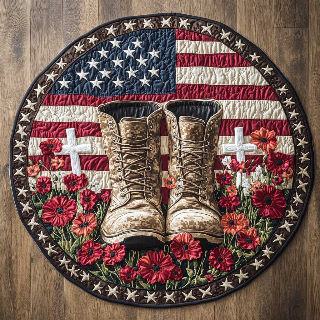 Boots Of Honor WN2204007CL Quilted Round Mat