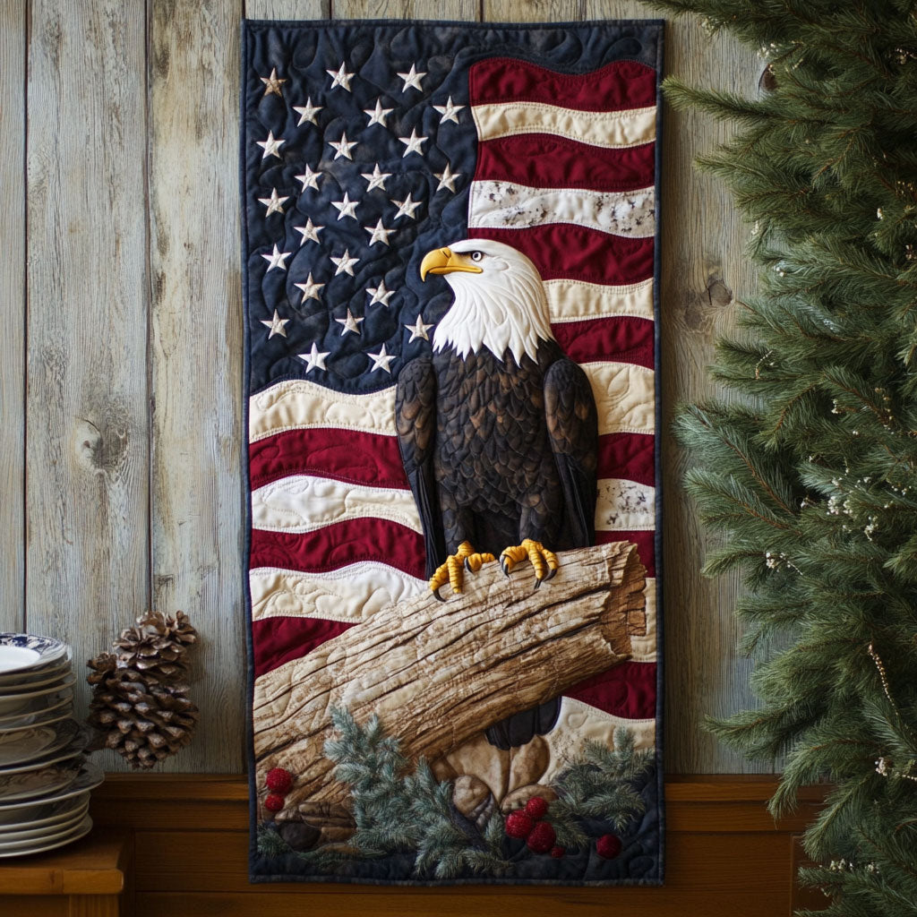 Patriotic Eagle WJ0906038CL Quilted Table Runner
