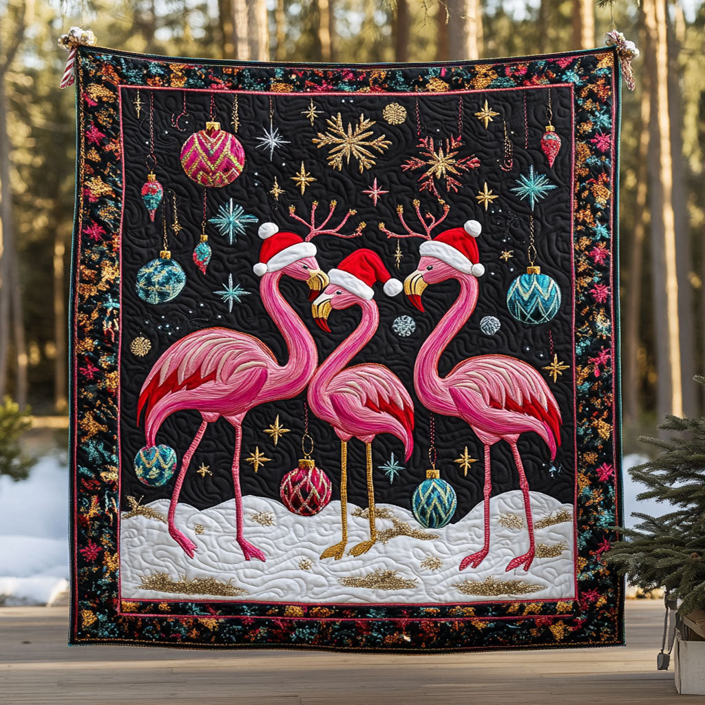 Flamingo Yuletide Joy WN0210072CL Quilt