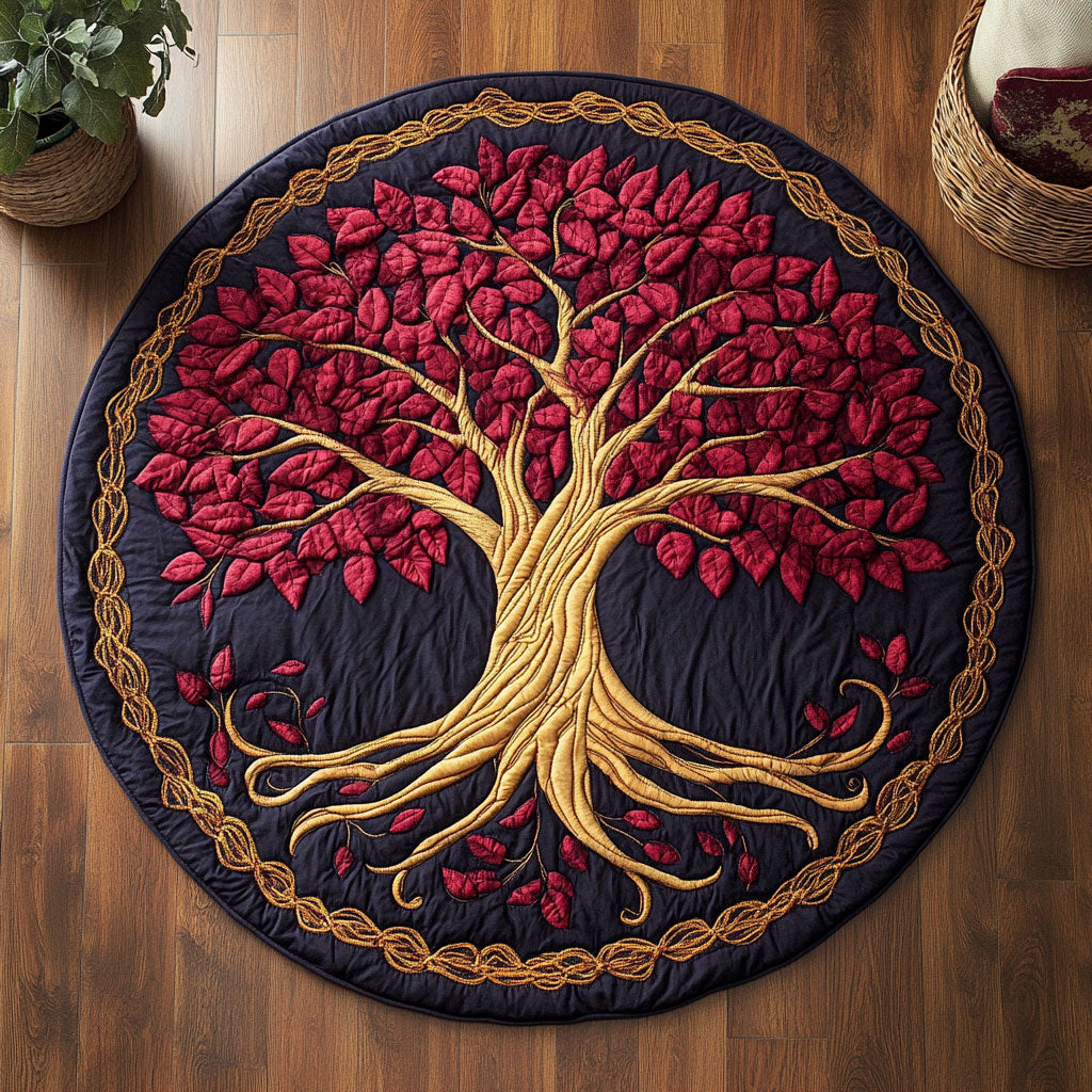 The Eternal Tree CM1104005CL Quilted Round Mat