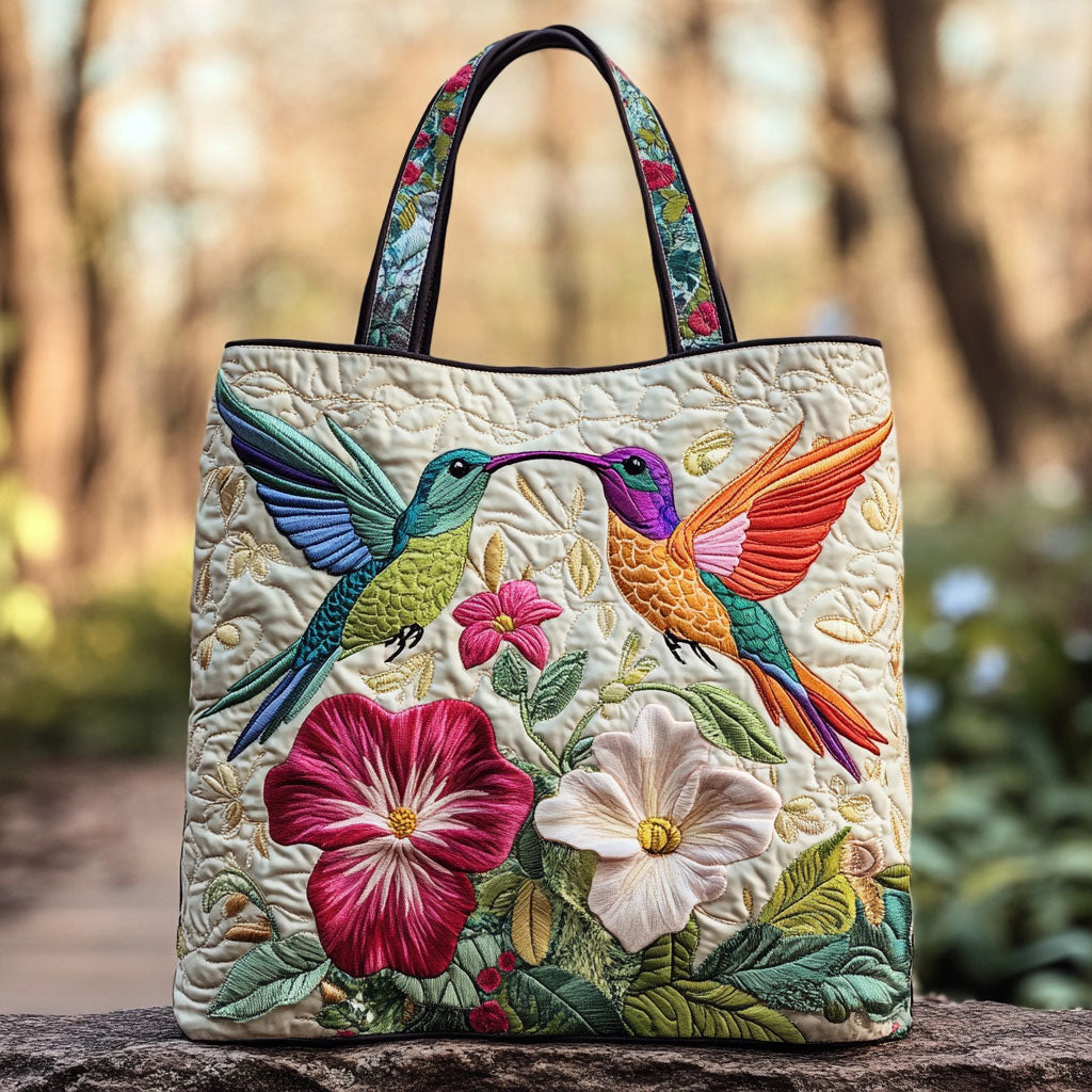 Pure Hummingbird WN2209059CL Quilted Tote Bag