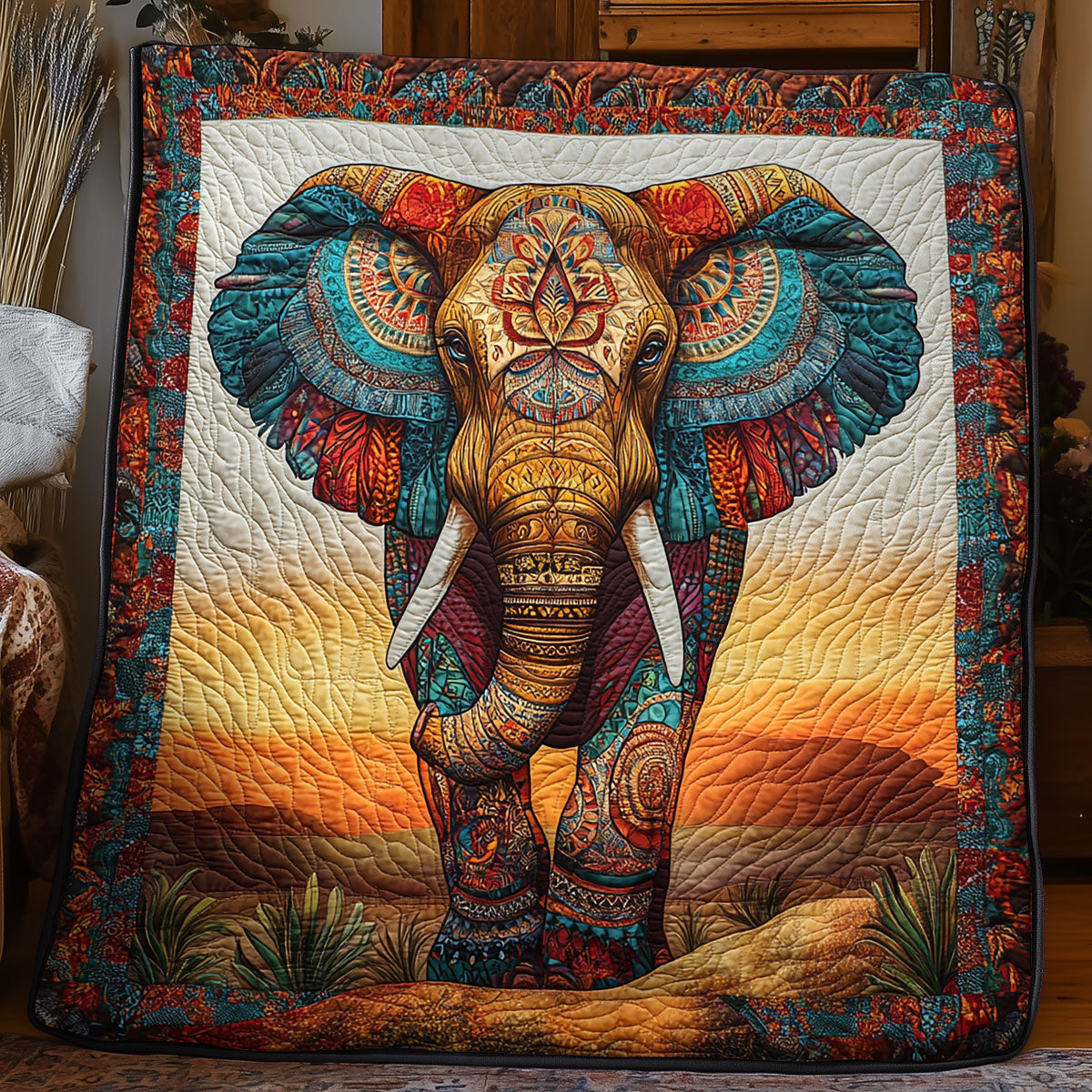 Elephant Mandala WX0406019CL Quilt