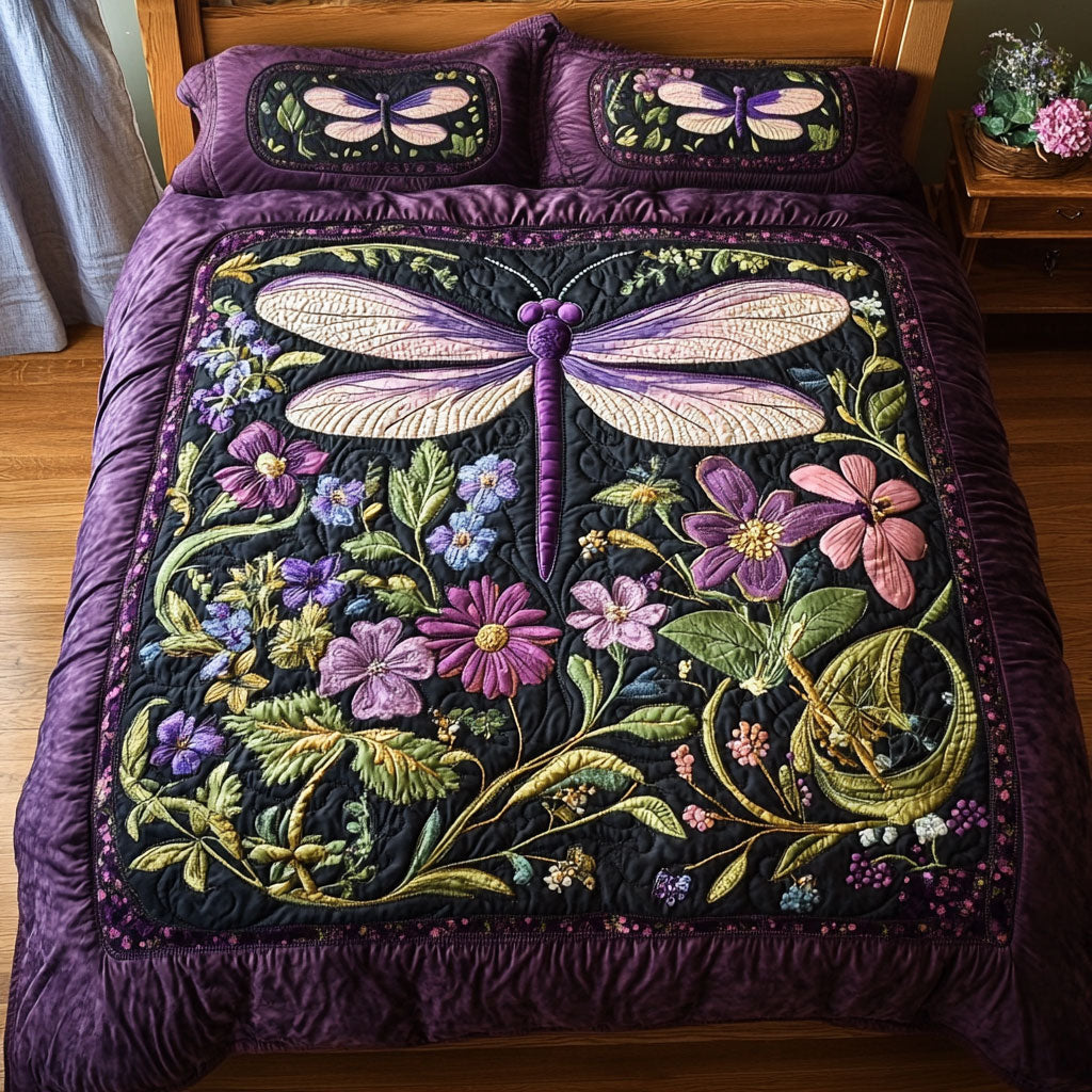 Purple Bloom Flutter WY0304055CL Duvet Cover Set