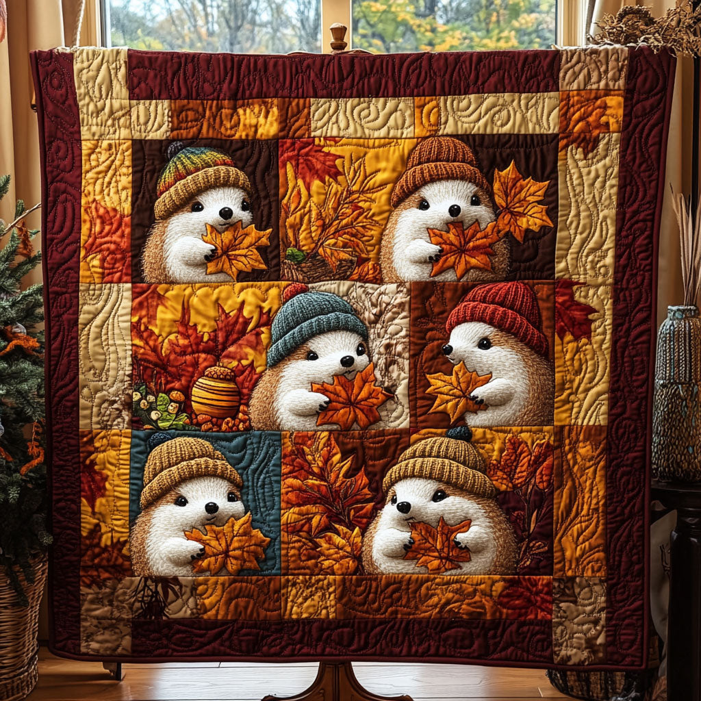 Acorn Hedgehog Friends WY0808046CL Quilt