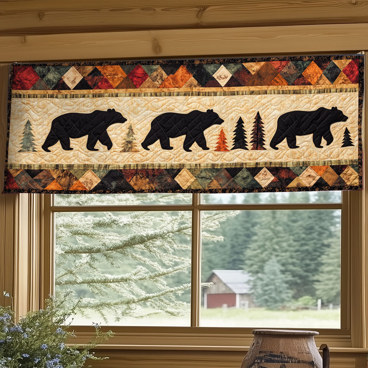 Three Bear WY2904083CL Quilted Valance