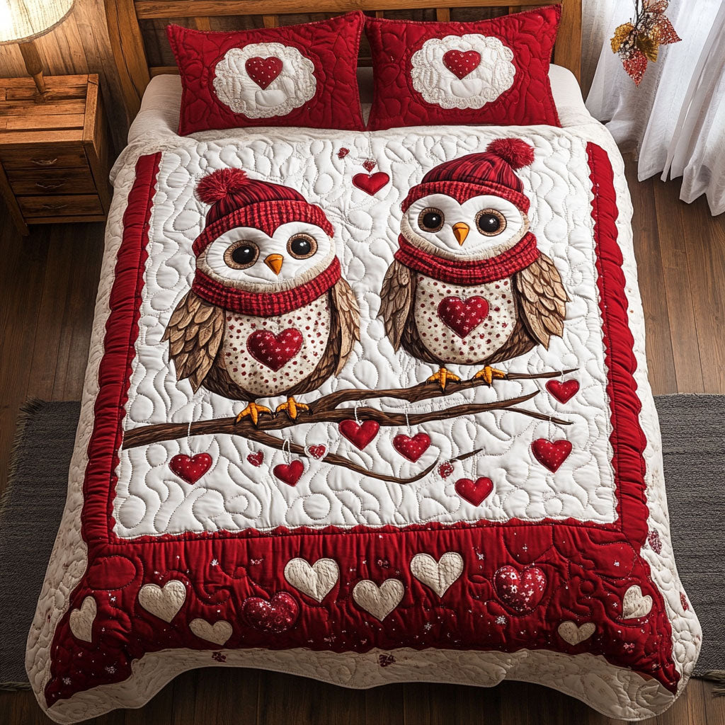 Valentine Of Couple Owl WY1701016CL Duvet Cover Set