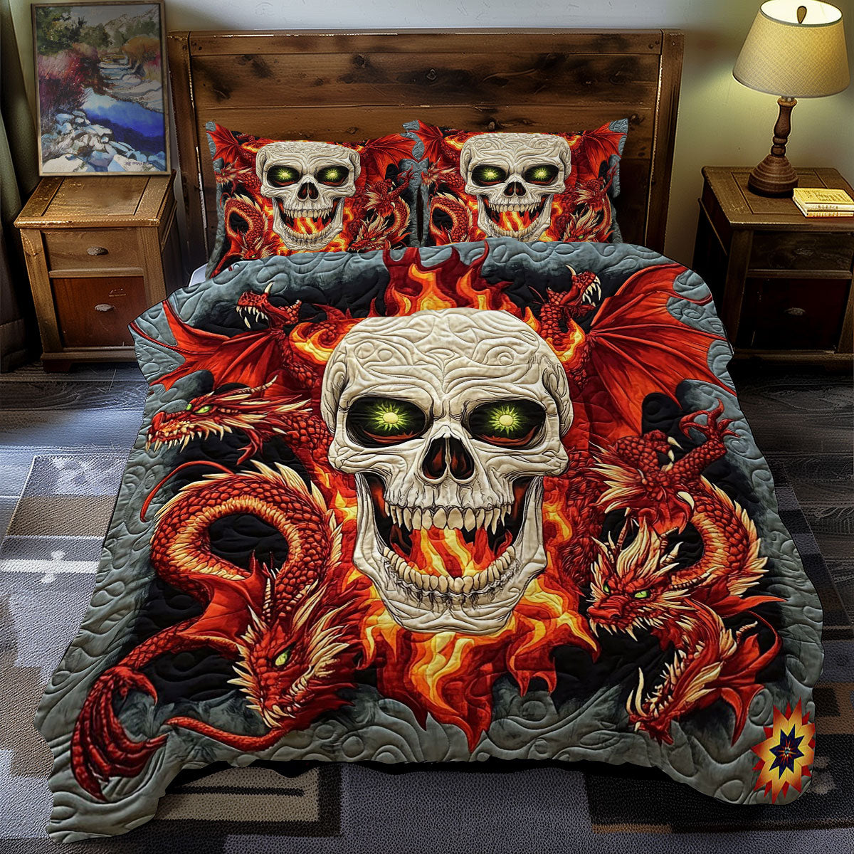 Dragon Skull WY0512046CL Duvet Cover Set