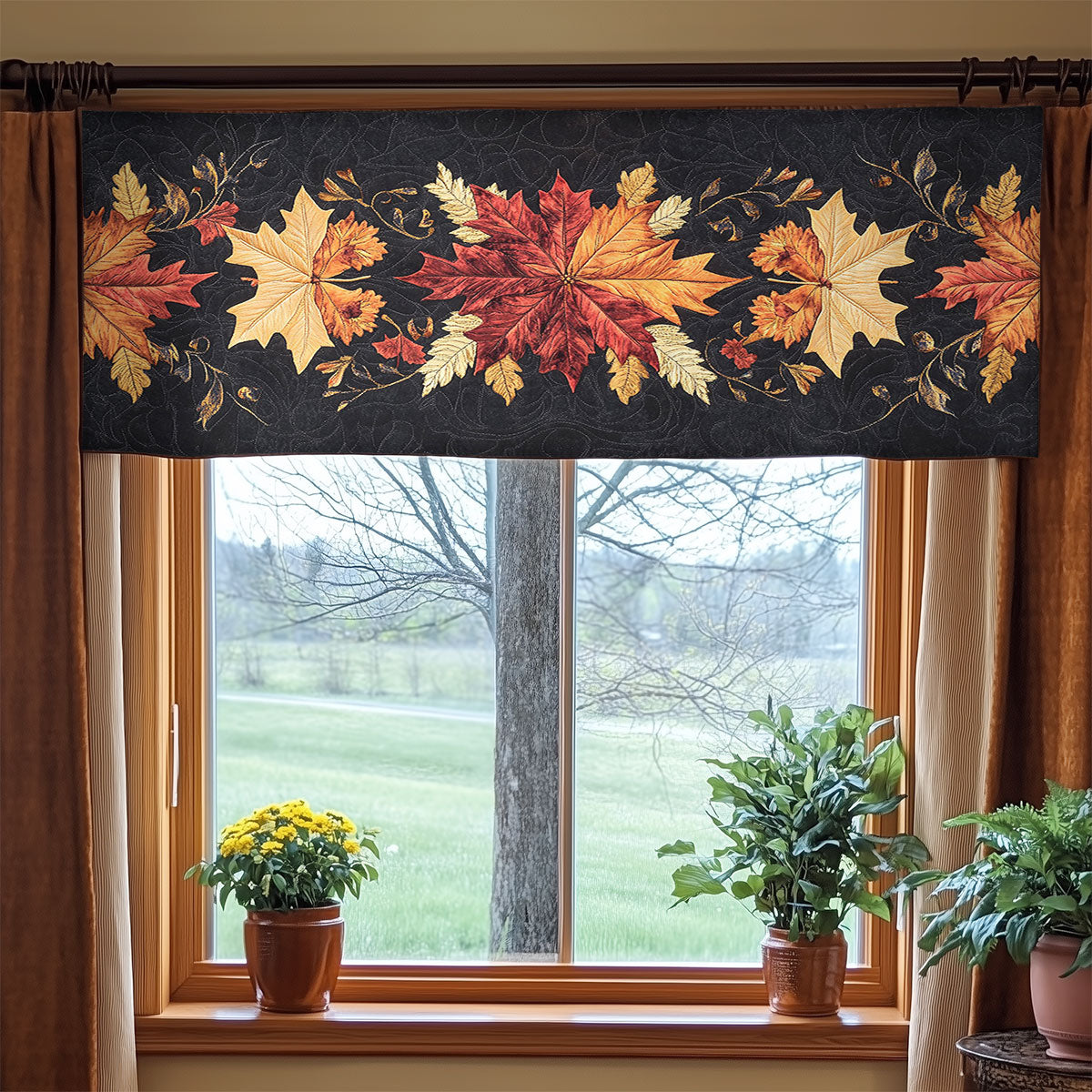 Autumn Reverie WN2807008CL Quilted Valance