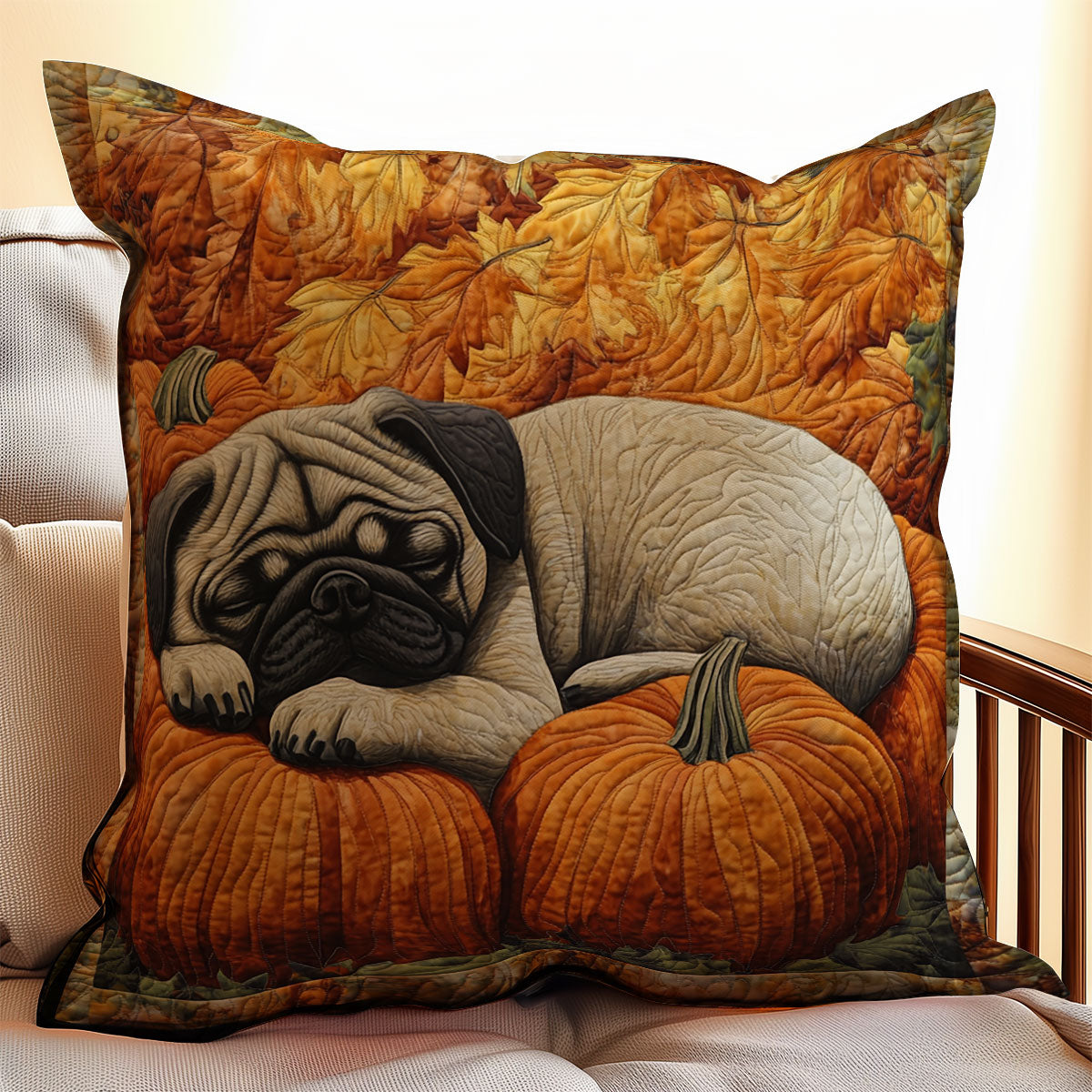 Adorable Pug WX2203048CL Quilt Pillow Case