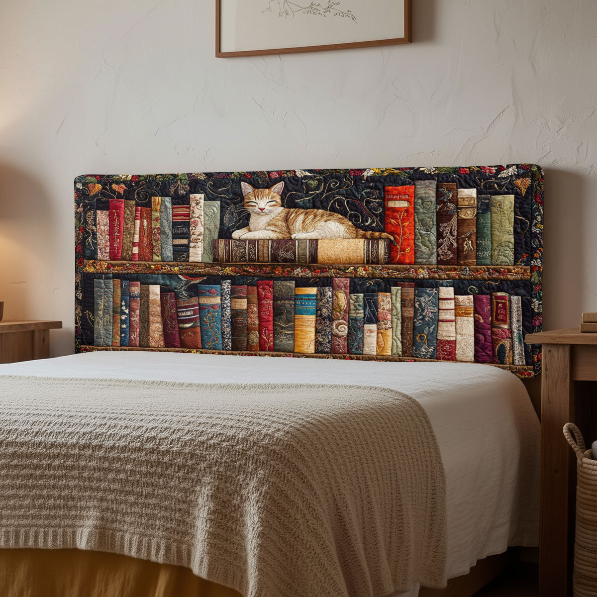 Bookcase Dreams CP1212025CL Quilted Headboard Slipcover