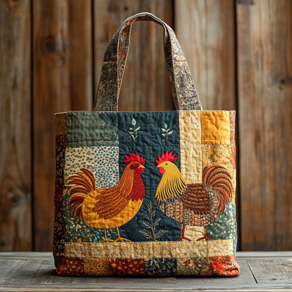 Bloom Dance Chicken WN1411057CL Quilted Tote Bag
