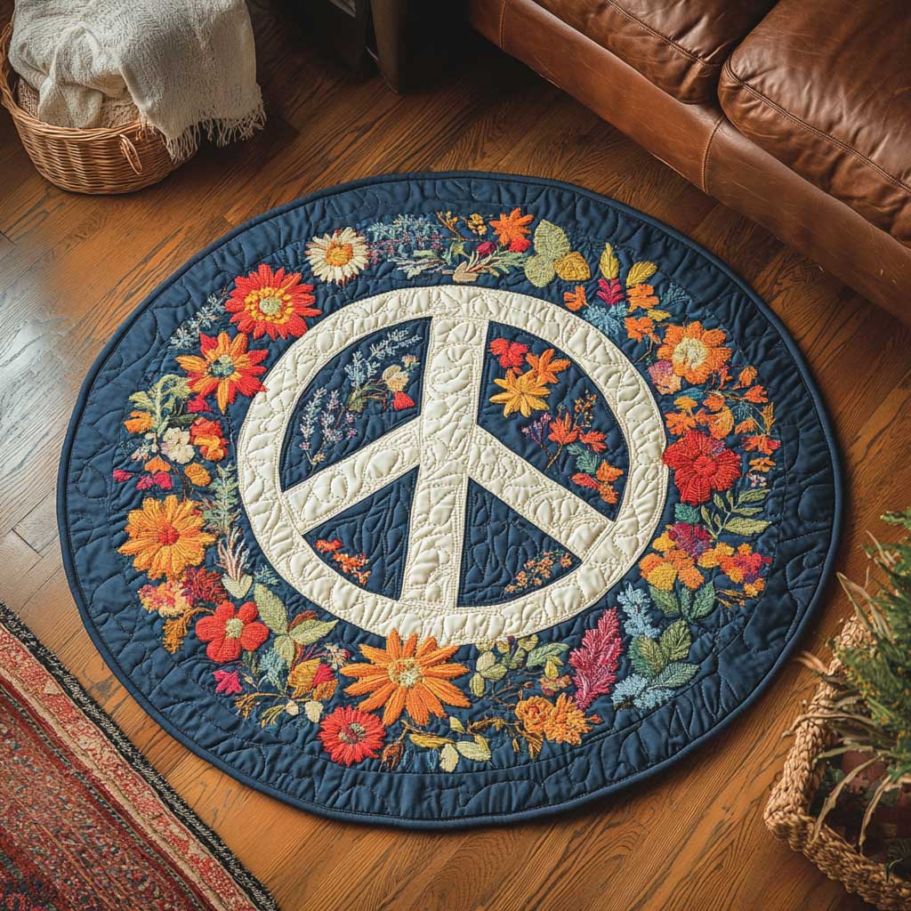 Tranquil Peace WN1803086CL Quilted Round Mat