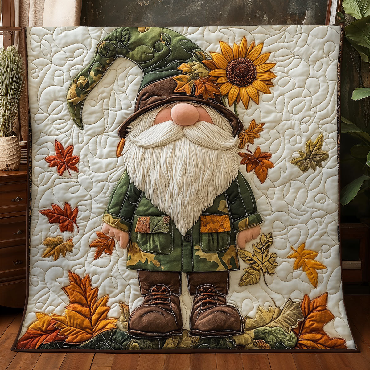 Gnome Sunflower WX1905024CL Quilt