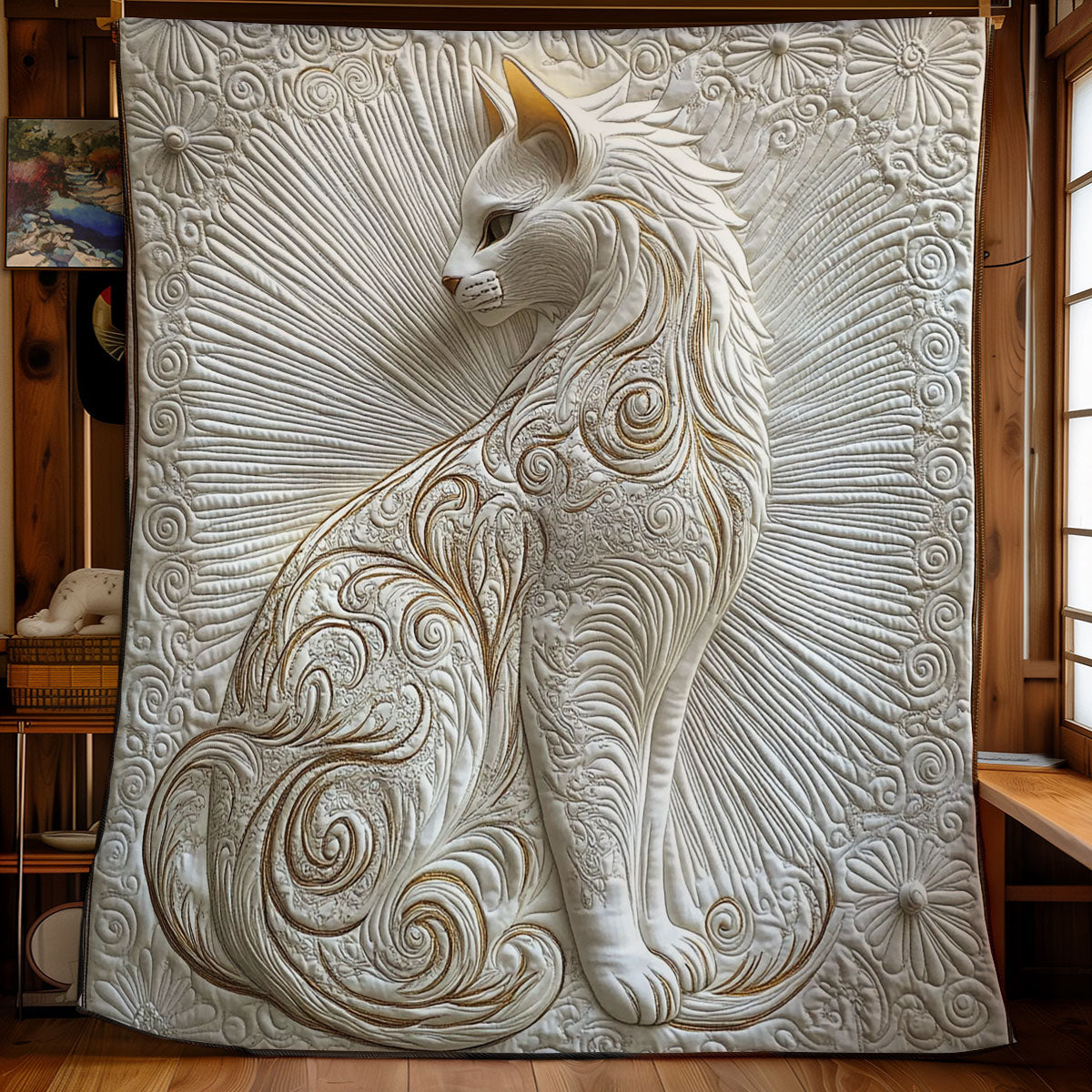 Royal White Cat WY2101077CL Quilt