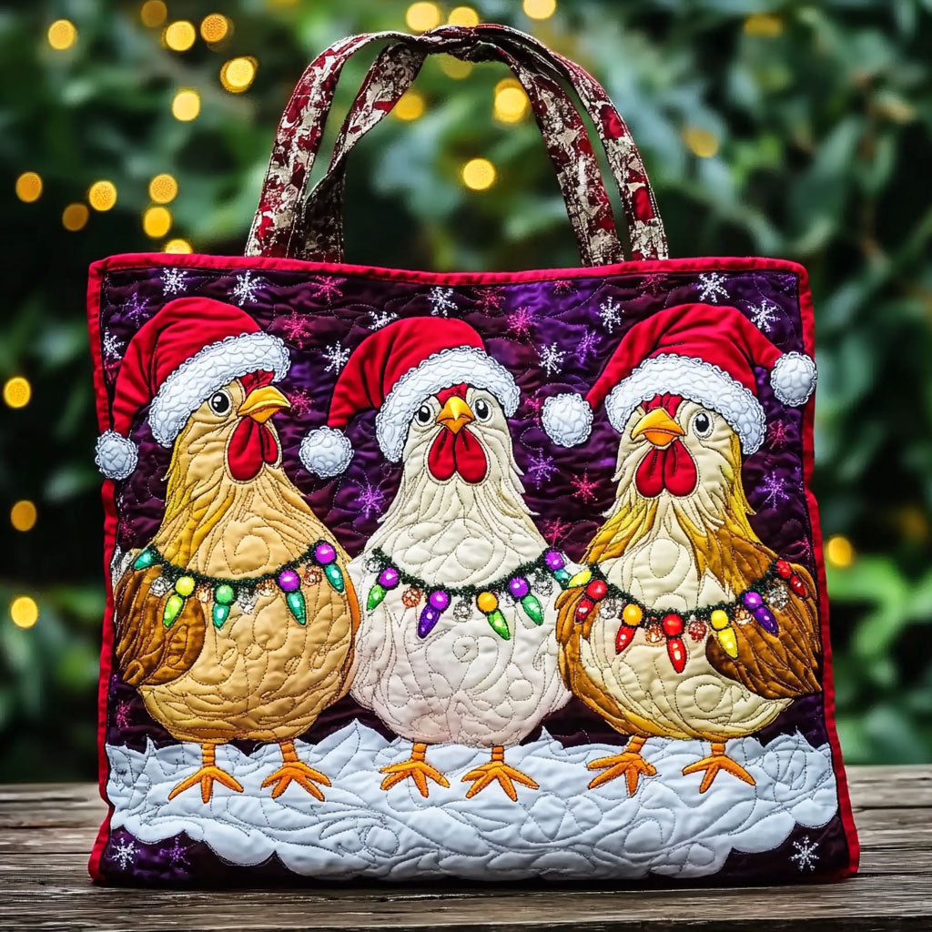 Bright Chicken WN0810001CL Quilted Tote Bag