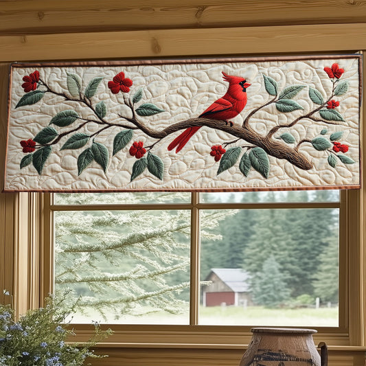 Red Cardinal WJ0505015CL Quilted Valance