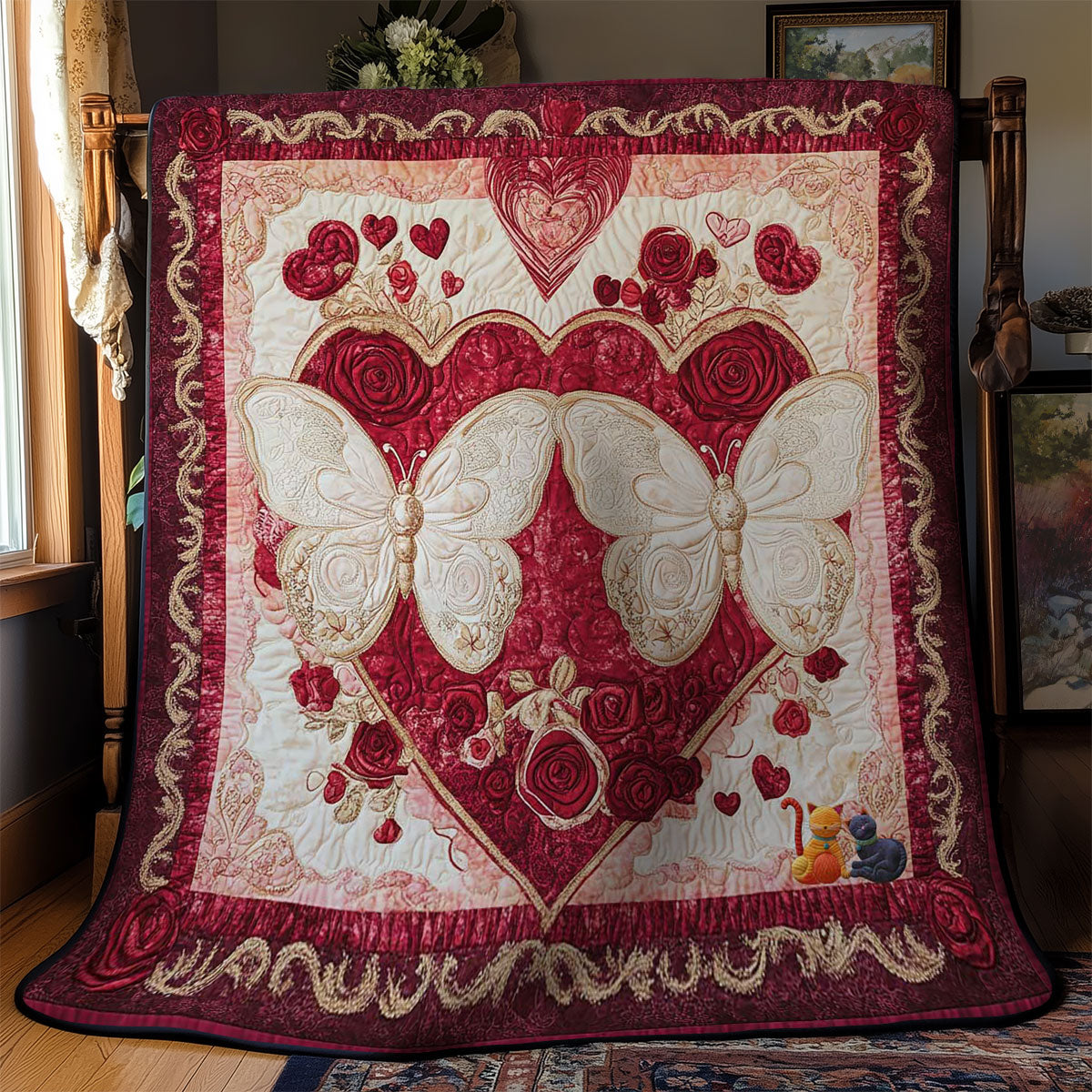 Elegant Butterfly Romance WN0712038CL Quilt