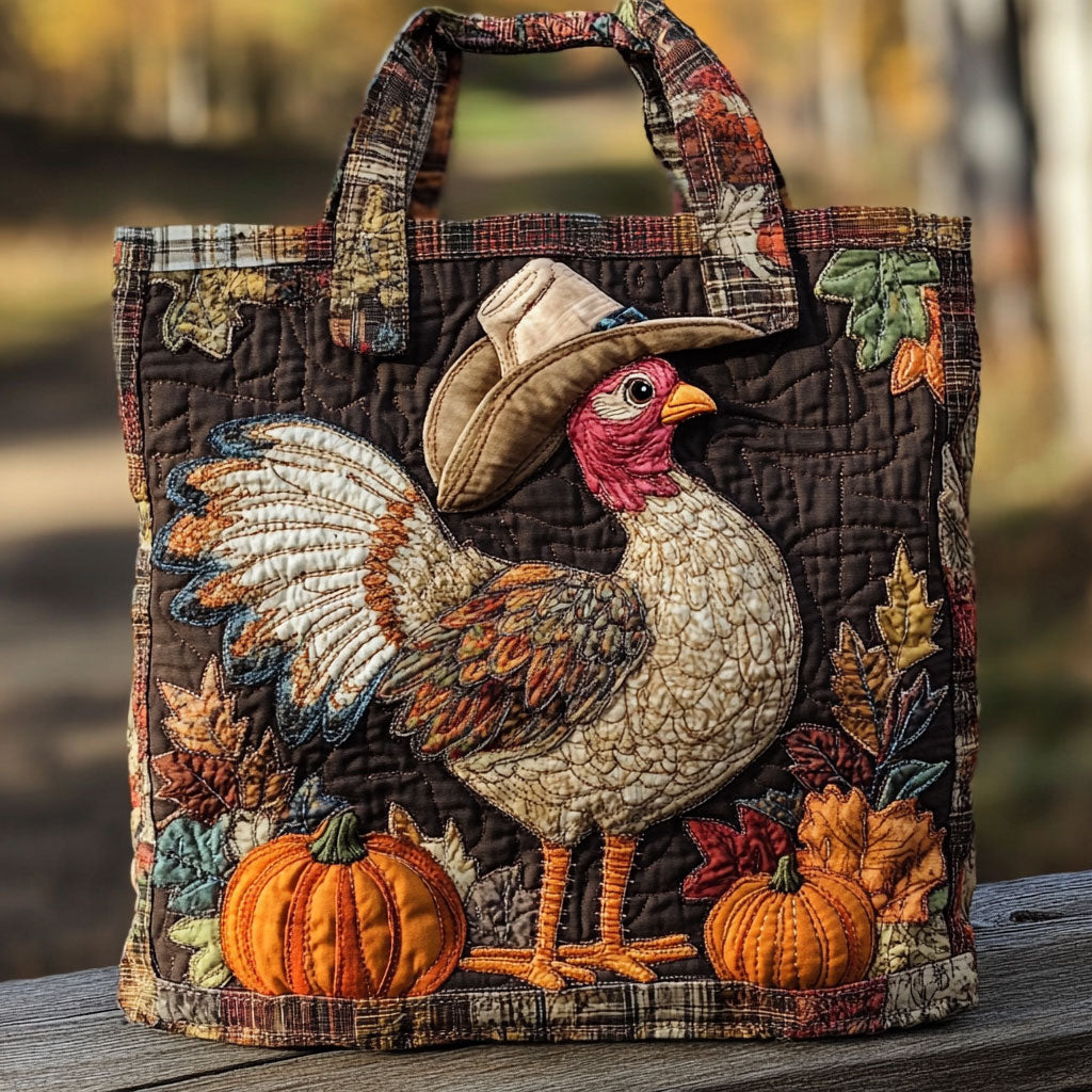 Cowboy Turkey WN2209016CL Quilted Tote Bag