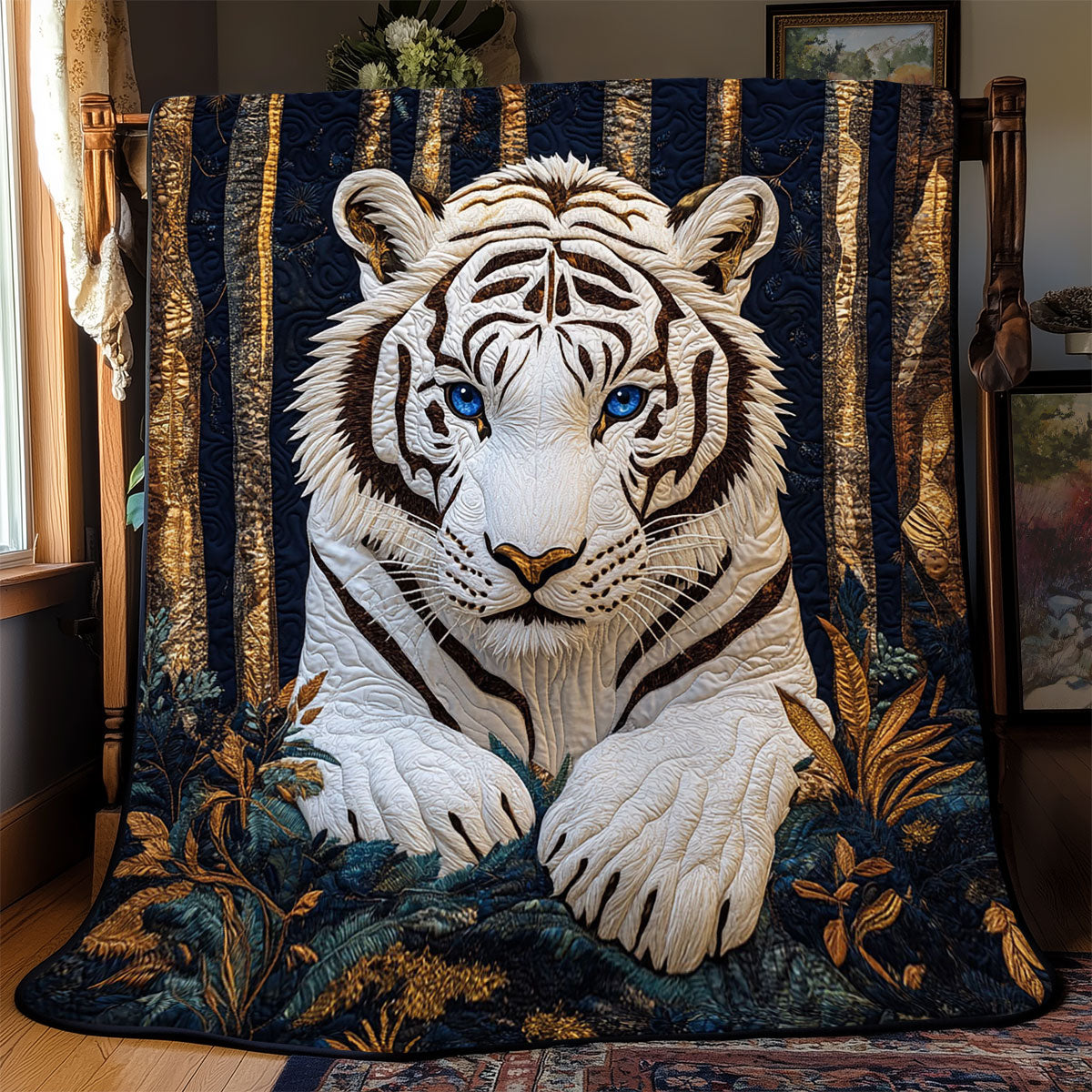 Majestic White Tiger WJ2403013CL Quilt