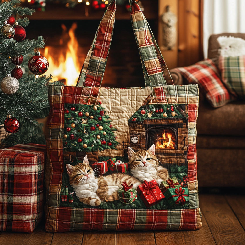 Cat Christmas Magic WN1211012CL Quilted Tote Bag