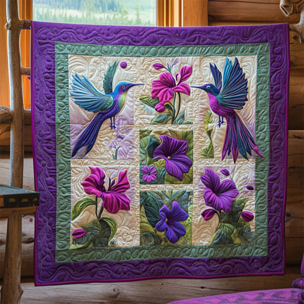 Amethyst Hummingbirds WY0808065CL Quilt