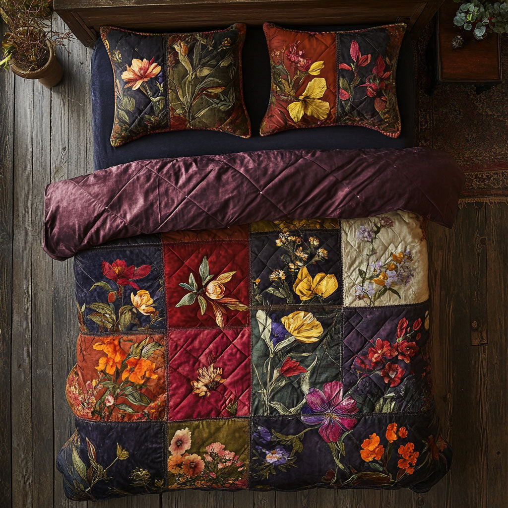 Antique Floral Patchwork WU2502010CL Duvet Cover Set