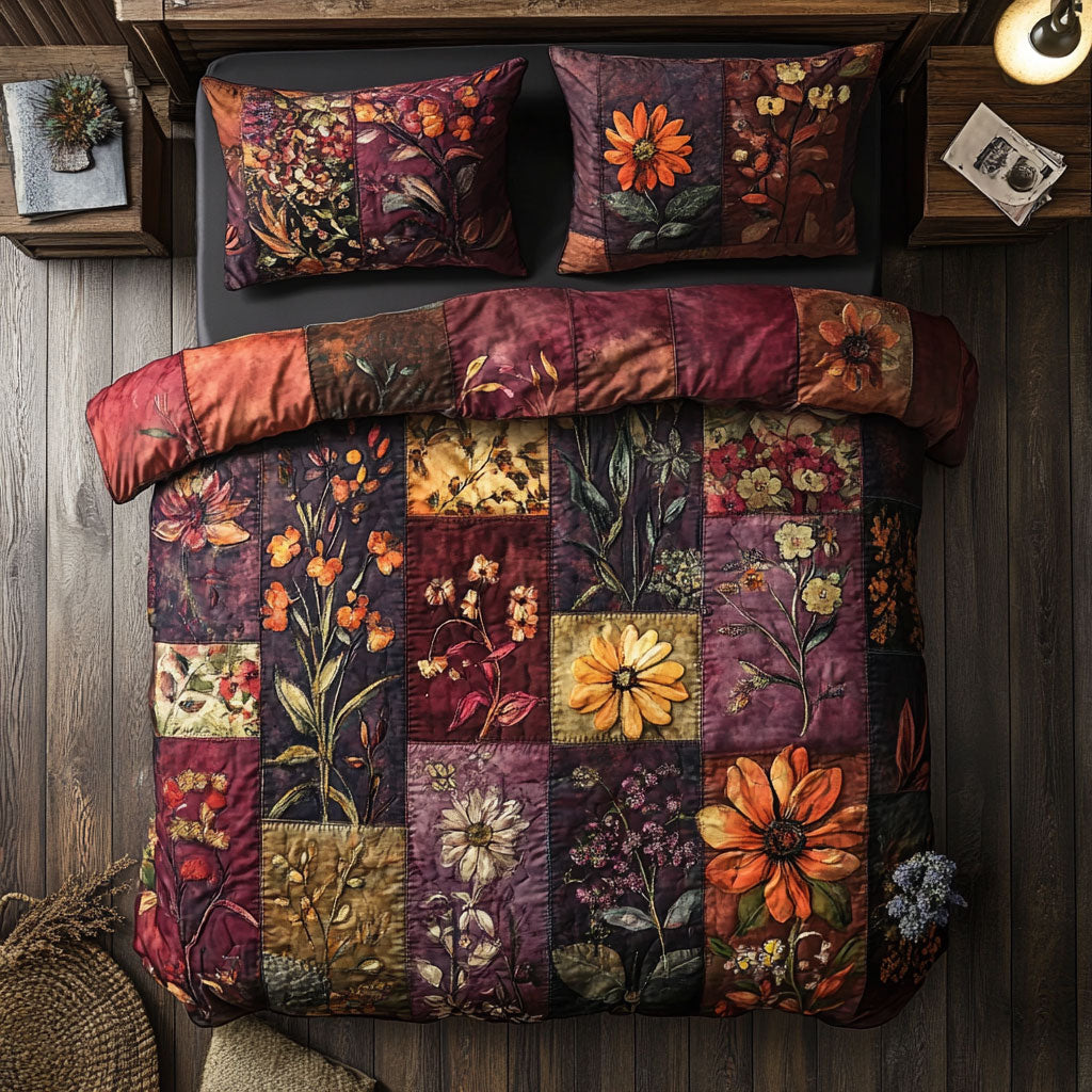 Antique Floral Patchwork WU2502013CL Duvet Cover Set