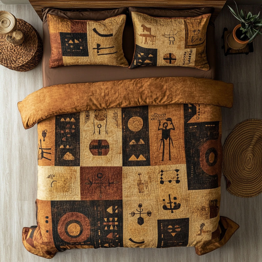 Antique Tribal Symbols WU2802088CL Duvet Cover Set
