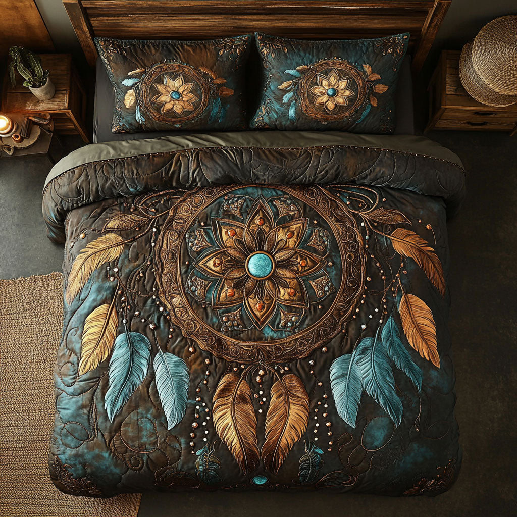 Antique Turquoise Dreamcatcher WU2702028CL Duvet Cover Set