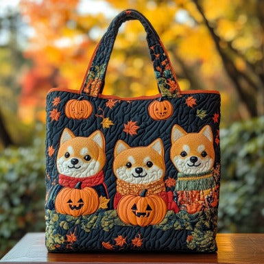Halloween Shiba XR2709010CL Quilted Tote Bag