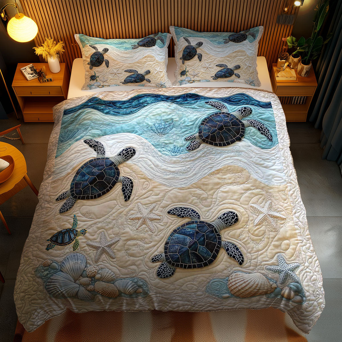 Coastal Turtle Bliss WN1212054CL Duvet Cover Set
