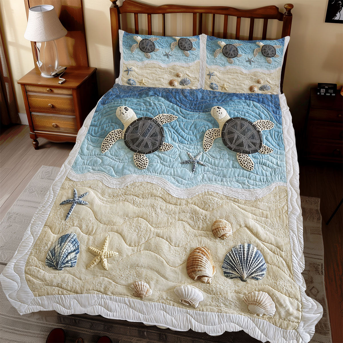 Serene Turtle WX2412084CL Duvet Cover Set