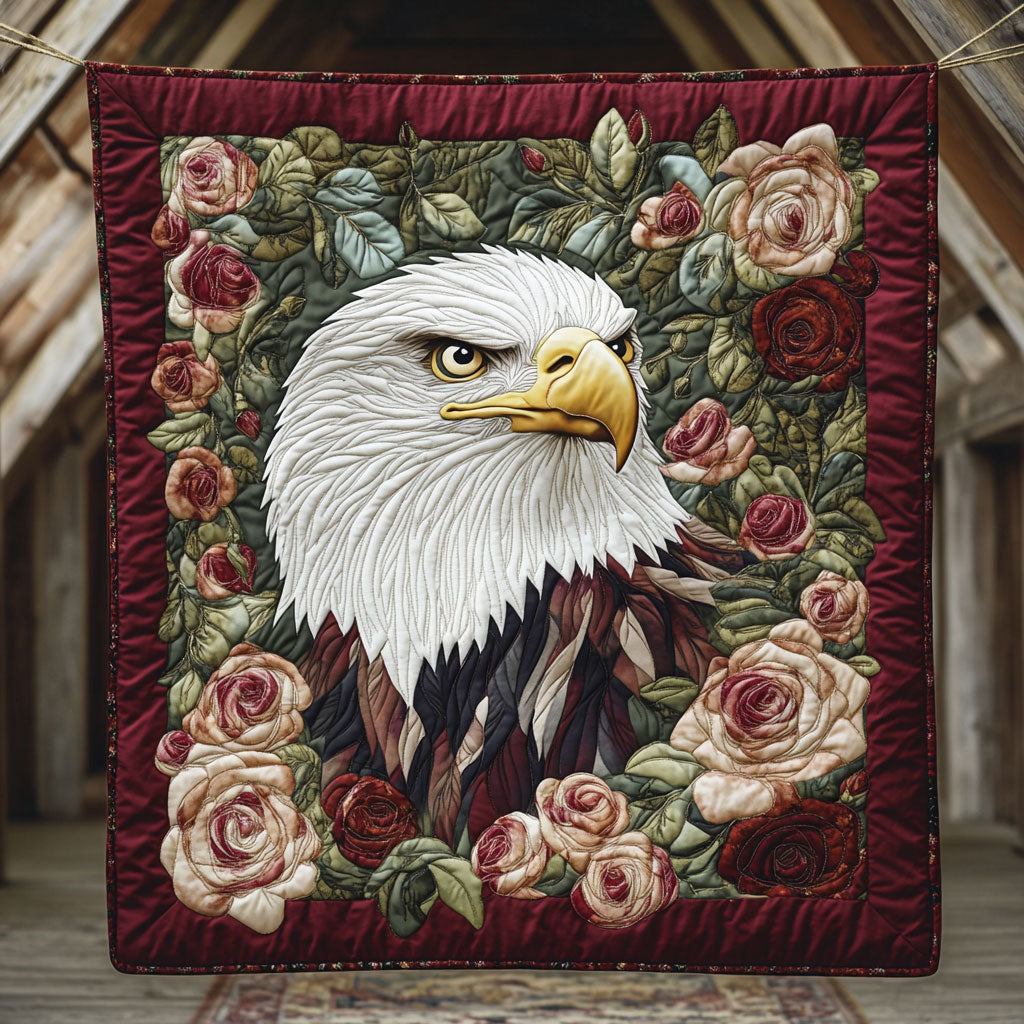 Fierce Eagle With Rose DH1609012CL Quilt