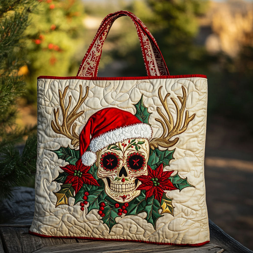 Skull Snowberry WN0310078CL Quilted Tote Bag
