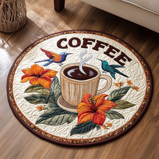 Coffee Bird WX1206009CL Quilted Round Mat