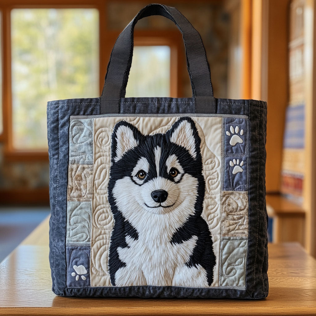 Winter Pup CP2709006CL Quilted Tote Bag