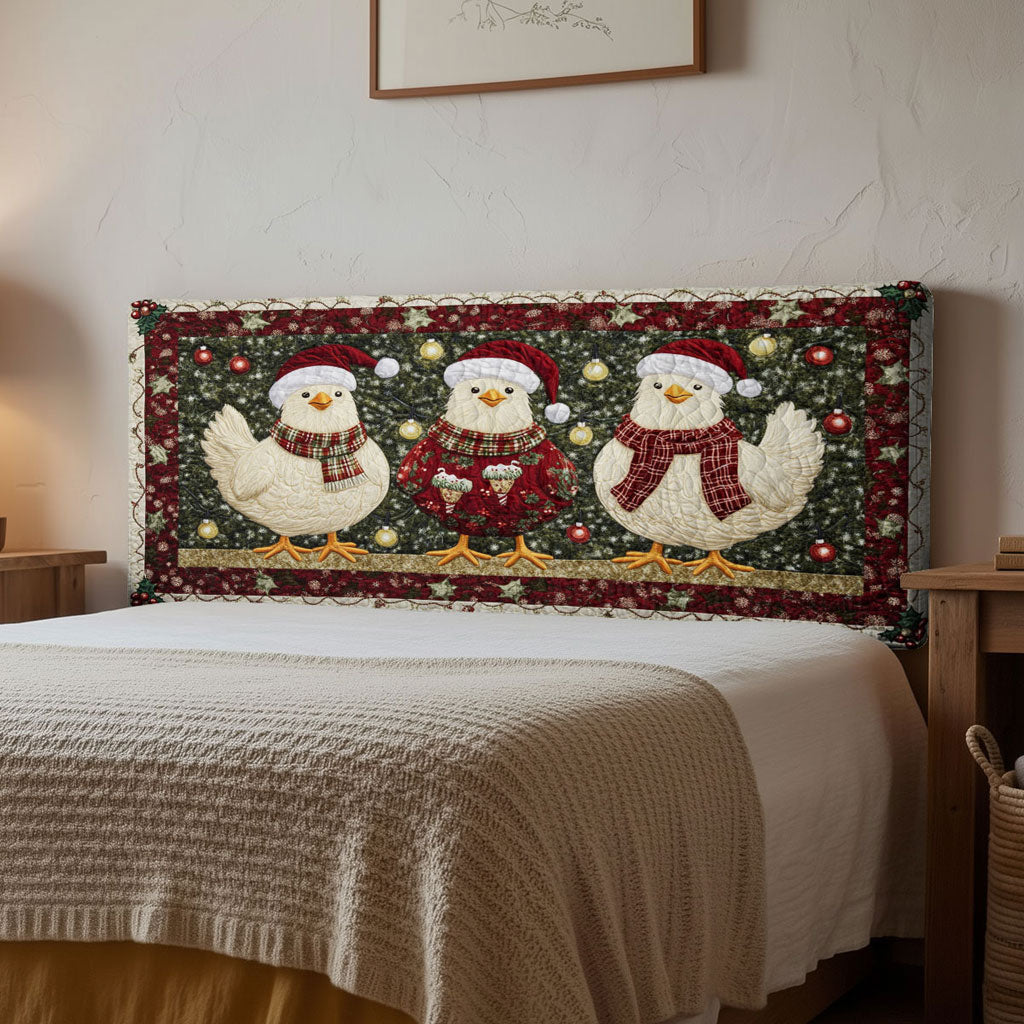 Chicken Frosty Friends WN1312021CL Quilted Headboard Slipcover