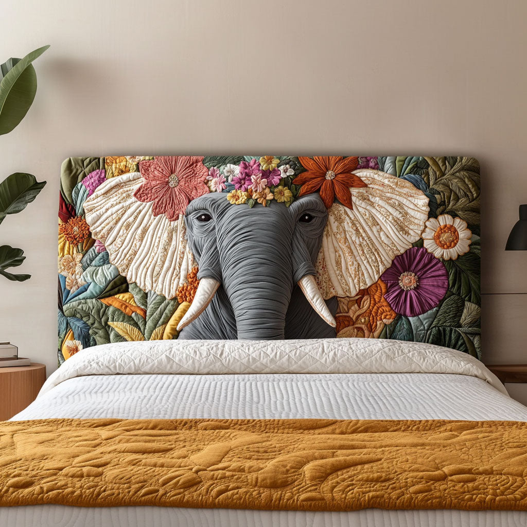 Blooming Elephant QA3012017CL Quilted Headboard Slipcover