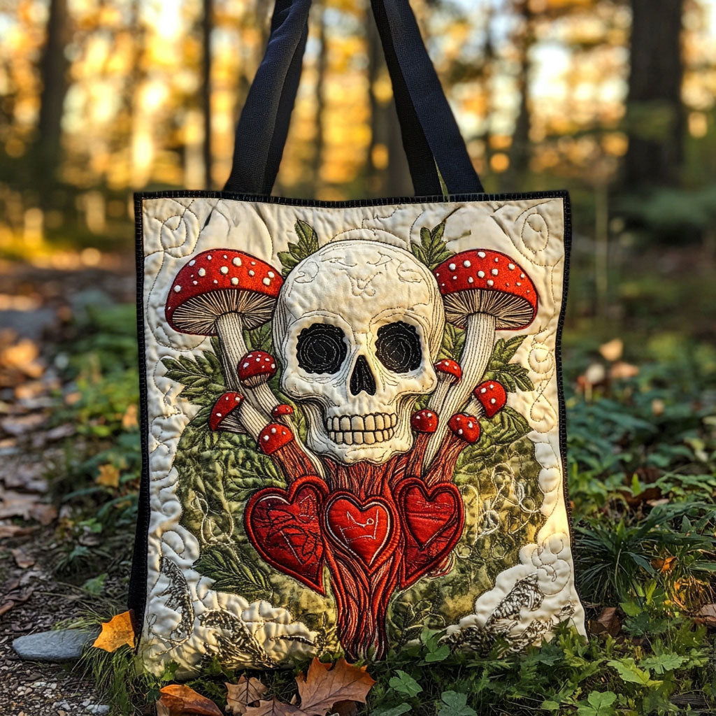 Mystic Garden Skull WN2810057CL Quilted Tote Bag