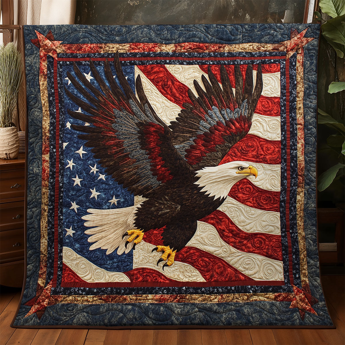 Patriotic Eagle American WX1306032CL Quilt