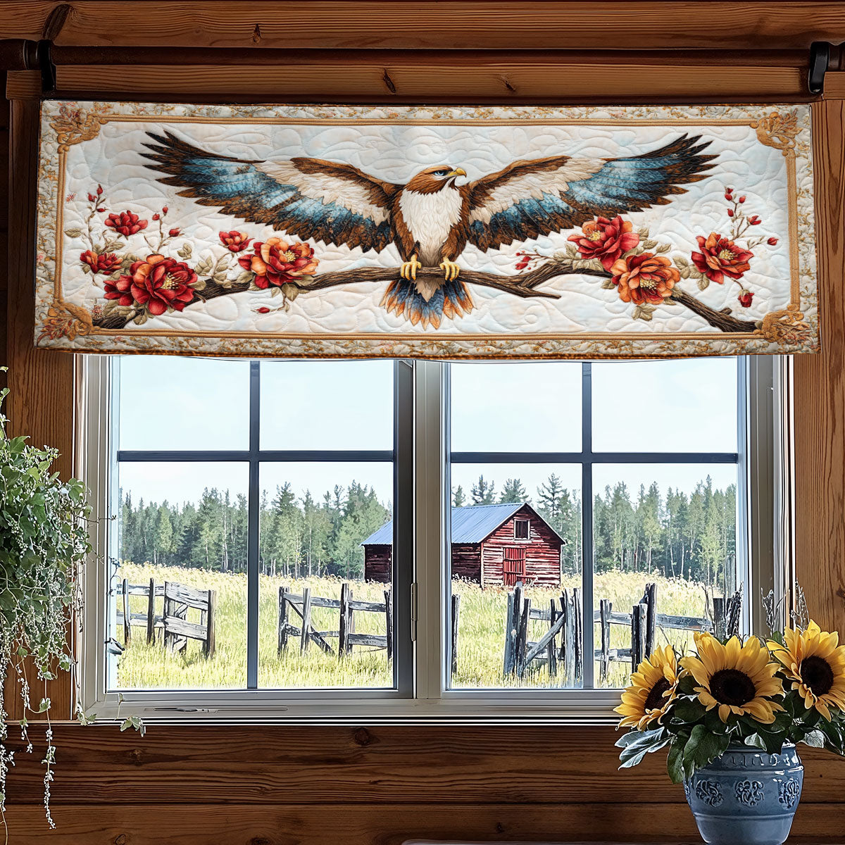 Soaring Blossom WY1505047CL Quilted Valance