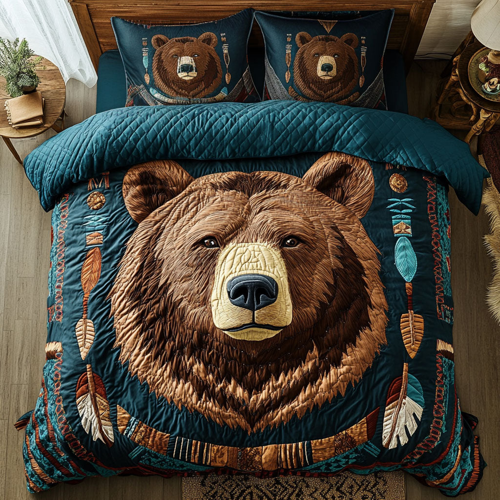 Tribal Grizzly Strength CP1007021CL Duvet Cover Set