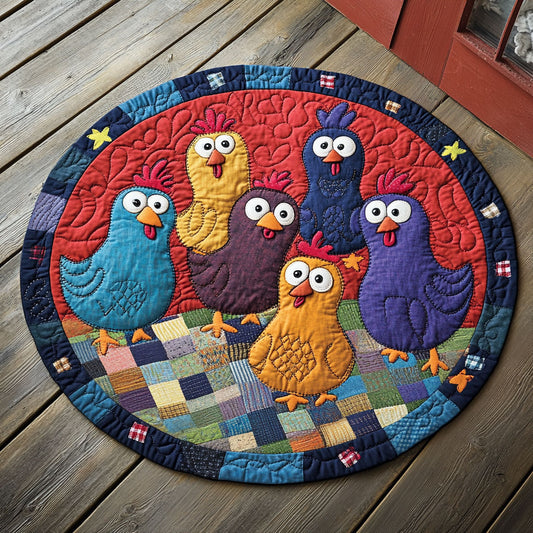 Peck of Paint CM2205017CL Quilted Round Mat