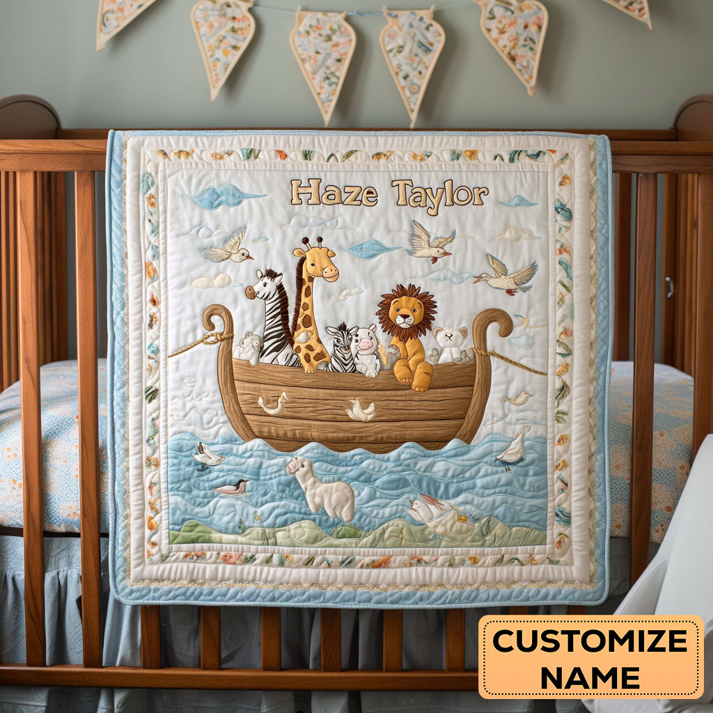 Safari King's Ship WN2507065CL Personalized Baby Quilt