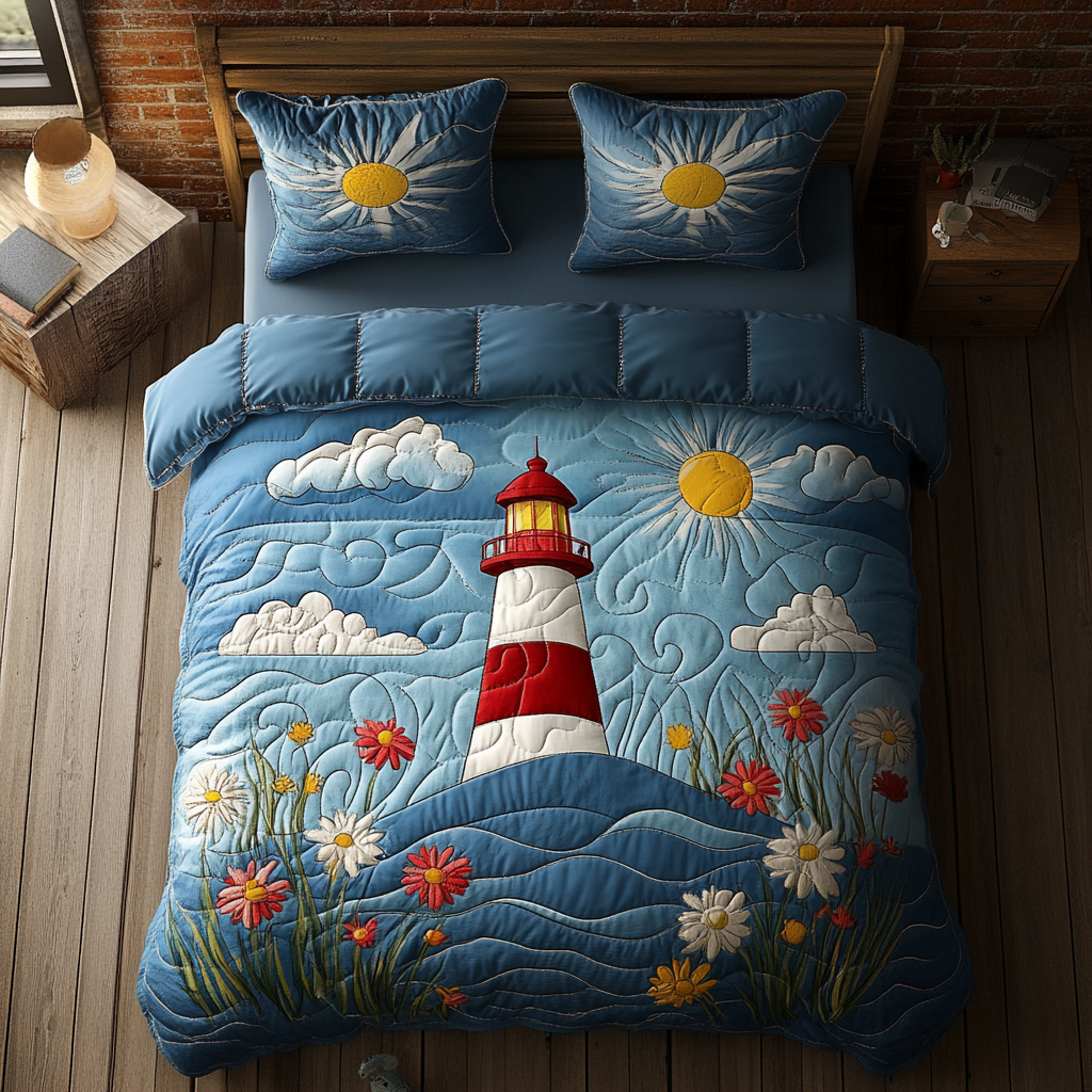 Floral Lighthouse XR2602002CL Duvet Cover Set