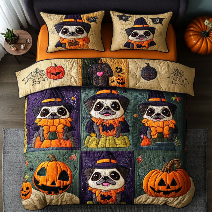 Spooky Pugs XR1209041CL Duvet Cover Set