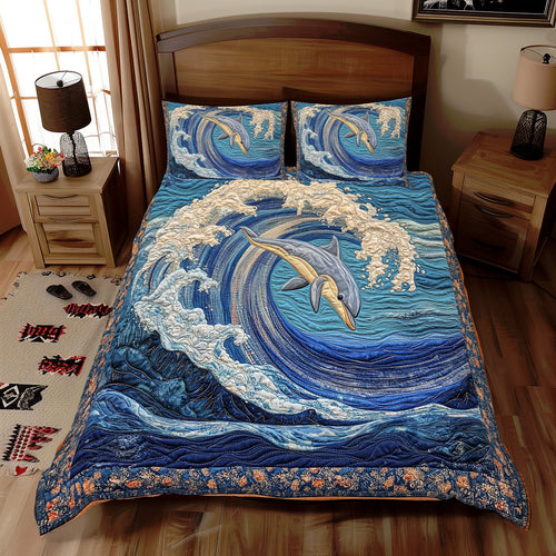 Dolphin Wave WX0412059CL Duvet Cover Set